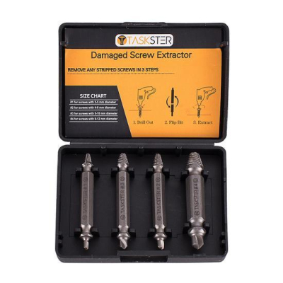 Set 4 EXTRACTOARE suruburi bormasina cutie neagra