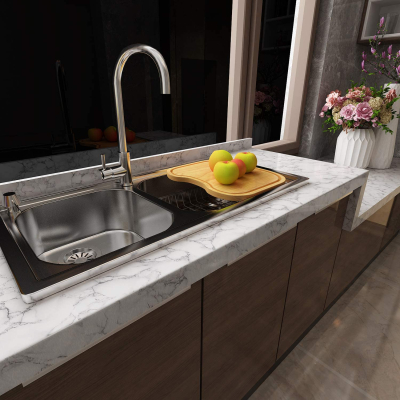 Set 4 X Autocolant Marmura ALBA 60 x 200 Autoadeziv Rezistent pentru Mobila