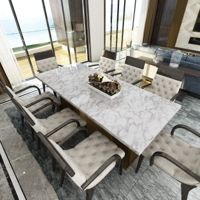 Set 4 X Autocolant Marmura ALBA 60 x 200 Autoadeziv Rezistent pentru Mobila