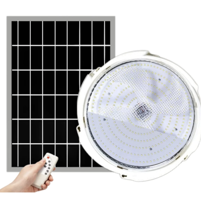 Aplica cu incarcare solara 200 W diametru 320 mm si telecomanda  alb rece