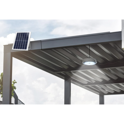 Aplica cu incarcare solara 300 W diametru 360 mm si telecomanda  alb rece