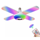 Bec LED 4 elice RGB boxa incorporata bluetooth telecomanda