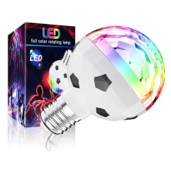 Bec LED E27 rotativ cu lumina ambientala de club