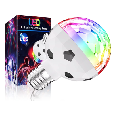 Bec LED E27 rotativ cu lumina ambientala de club