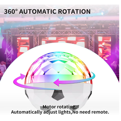 Bec LED E27 rotativ cu lumina ambientala de club