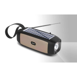 Boxa portabila bluetooth USB functie radio si lanterna cu incarcare solara 