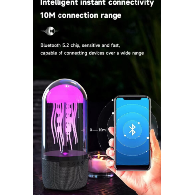 Boxa portabila cu design meduza efecte de iluminare 7 culori bluetooth