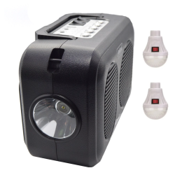 Boxa tip sistem iluminare LED cu 2 becuri USB MP3 BT Q YX1793