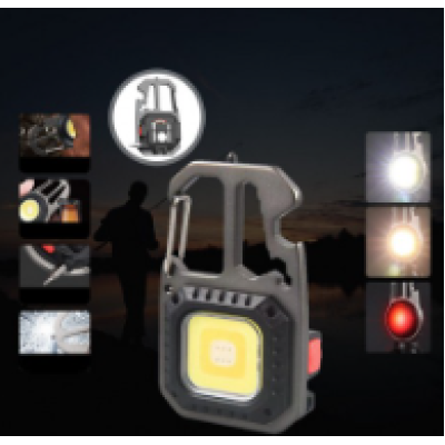 Breloc cu lanterna Andowl Q D911 LED COB multifunctional