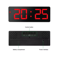 Ceas digital LED DS-3806M cu afisaj ROSU