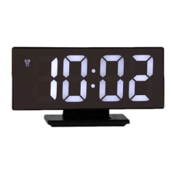 Ceas digital led mirror clock cu afisaj ALB  DS-3618L