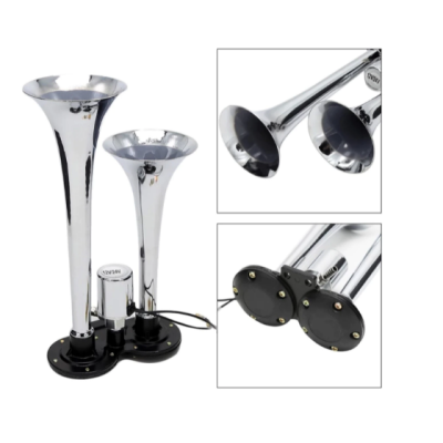 Claxon auto Camion cu 2 goarne 12V electrovalva inclusa