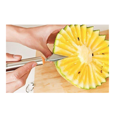 Cutit de sculptat cu lingurita de fructe cu dubla utilizare din otel inoxidabil