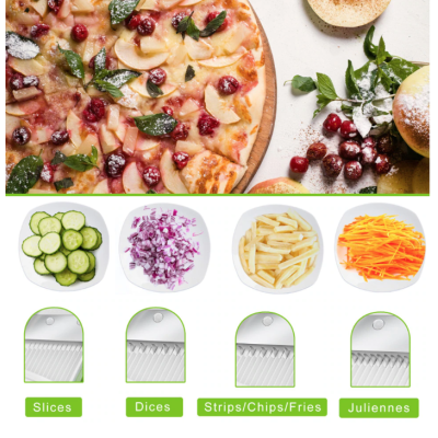 Feliator de legume pliabil tip mandolina cu 4 functii tava de colectare SR 266