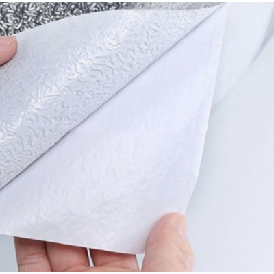 Folie aluminiu ARGINTIE 3D MODEL autoadeziva bucatarie 60 x 300 cm LY