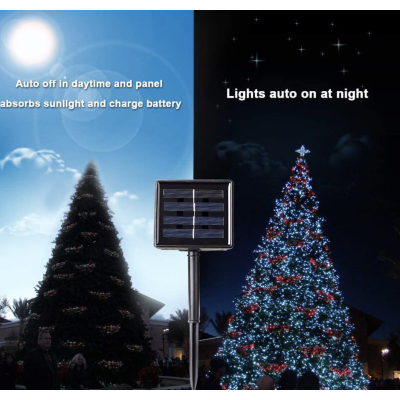 Instalatie Solara 10 Metri cu 100 LED liniara MULTICOLORA HS