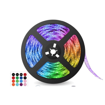 Kit Banda LED RGB Andowl Q T168 de 5 Metri Sincronizare Muzicala Bluetooth Controlul Aplicatie