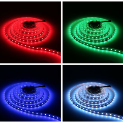 Kit Banda LED RGB cu Telecomanda 300 LED uri Lungime 5m 220V BS