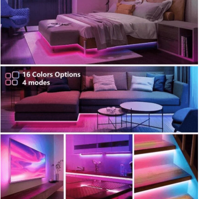 Kit Banda Led RGB cu USB lungime 2M telecomanda pentru TV PC Auto Casa Iluminat decorativ Q DT20