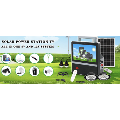 Kit panou solar cu TV GD 8088 putere 200W multifunctional
