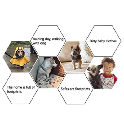 Pahar cu perii  MIC VERDE pentru Curatarea si Dezinfectarea Labutelor Animalelor