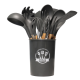 Set 12 ustensile de bucatarie Lemn/Silicon Gri Inchis