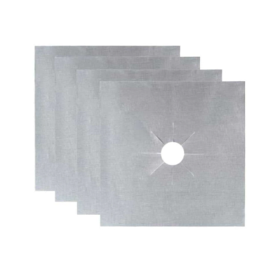 Set 4 folii ARGINTII de protectie pentru aragaz