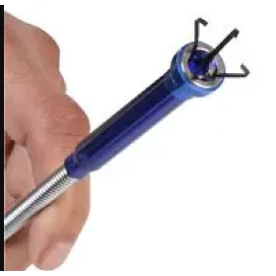 Tija lunga cu 4 clesti si Varf Magnetic pentru Recuperare din Spatii Inguste