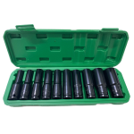 Trusa Chei Tubulare Impact  - 10 Tubulare  1/2 8 - 24 Mm Cutie Rosu/Verde